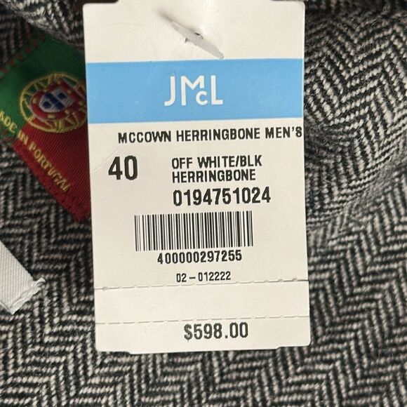 NWT J.McLaughlin McCown Wool Sport Coat Blazer Gray Herringbone Unlined size 40 - Picture 14 of 14